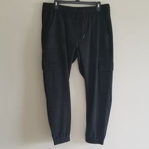 NWOT ZARA black suede joggers